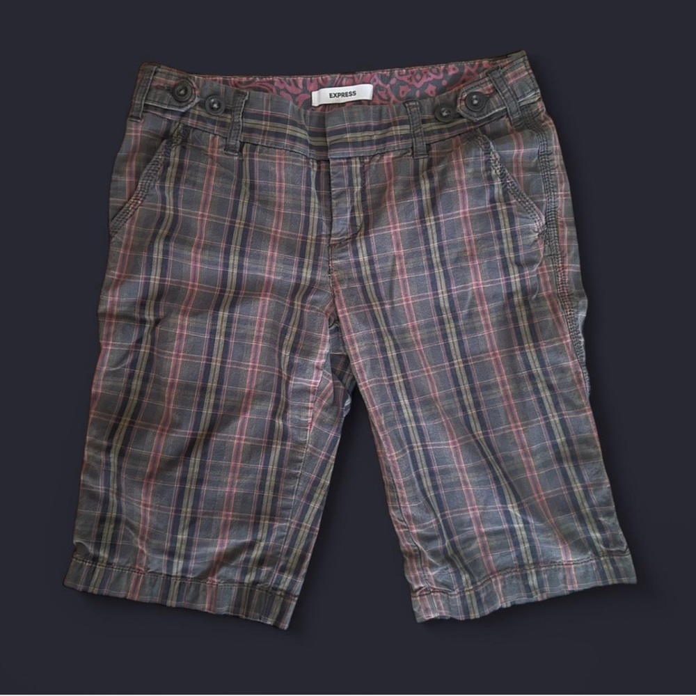 Vintage Express Multicolor Plaid Shorts